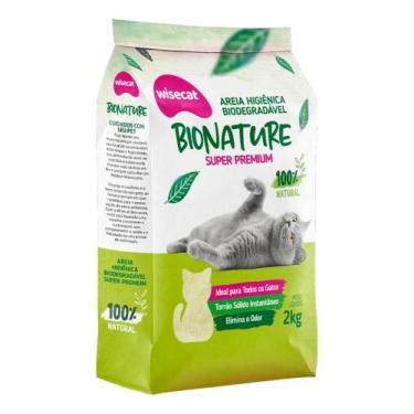 Imagem de Areia Para Gatos Higiênica Biodegradável Bionature 2kg - Congratulatio
