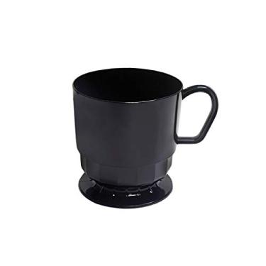 Imagem de Party Essentials Copos de café de plástico rígido de 227 g, 10 unidades, preto