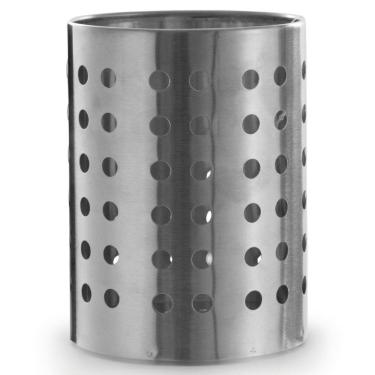 Imagem de Suporte para Talheres em Aço Inox Redondo 10x10x14 cm Mimo Style