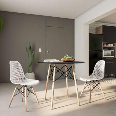 Imagem de Mesa de Jantar Redonda Groove Preto 90 cm