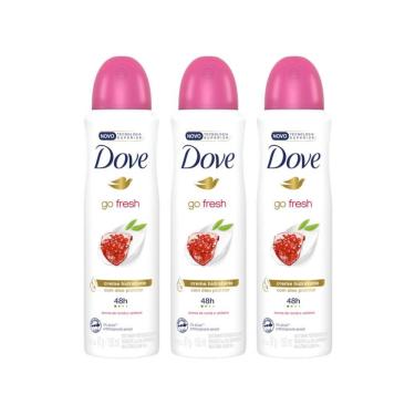 Imagem de Kit com 3 Desodorantes Antitranspirantes Aerosol Dove Go Fresh Romã e Verbena 150ml