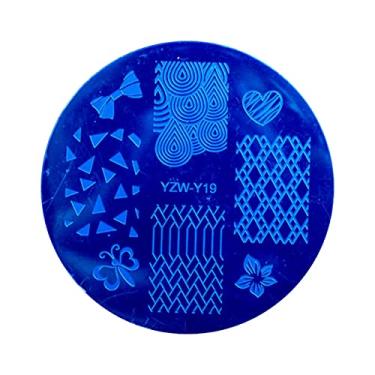 Imagem de Modelo De Unha Redonda Carimbo De Unha Renda Flower Feather Snowflake Boneco De Neve Modelo De Impressão De Pregos Ferramenta De Arte Da Unha Para Manicure Salon Home Natal