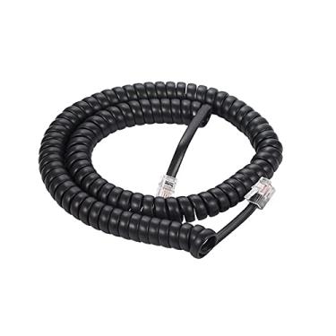 Imagem de InstallerParts 3.7m Coiled Handset Cord -- RJ22 (4P4C) Connectors -- Black