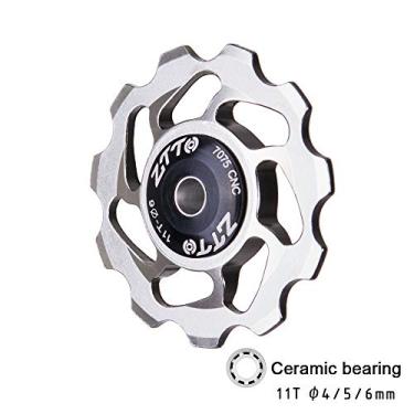Imagem de Tingpai 11 T MTB Desviador T seiro Da Bicicleta Jo ey Roda de Cerâmica Rolamento Polia CNC Guia Da Bicicleta Da Est da Rolo Idler 4mm 5mm 6mm