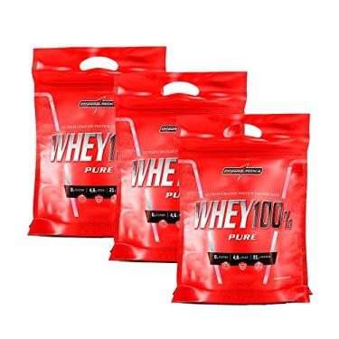 Imagem de Combo 3x Whey Protein 100% Pure Nutri Concentrado Chocolate 900g Refil - Integralmédica