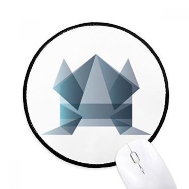 Imagem de DIYthinker Tapete de mouse origami abstrato sapo forma geométrica desktop escritório tapete redondo para computador