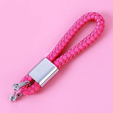 Imagem de YJADHU Capa para chaveiro de carro TPU macio capa masculina feminina porta-chaves, apto para Volkswagen VW Passat Golf Jetta Bora Polo Sagitar Tiguan, chaveiro rosa