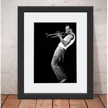 Imagem de Quadro Miles Davis Jazz 56x46cm Vidro + Paspatur U1527