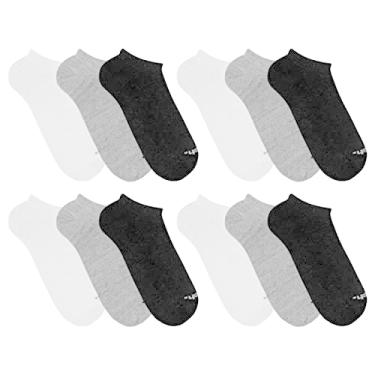 Imagem de Kit 12 Pares Meias Sapatilha Invisível Active Mash | 4 Brancas - 4 Cinzas - 4 Pretas |...
