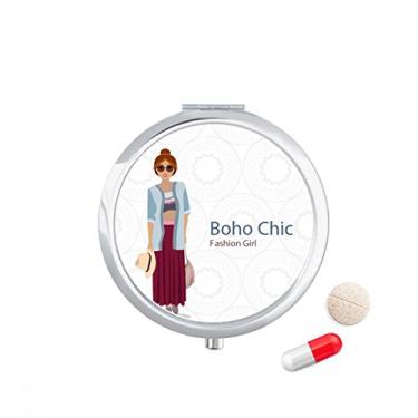 Imagem de Bohe mia Wind Fashion Cartoom Pill Case Pocket Medicine Storage Box Dispenser Recipiente