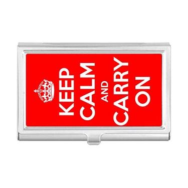 Imagem de Carteira com porta-cartões Keep Calm and Carry On vermelha com citação "Keep Calm and Carry On"
