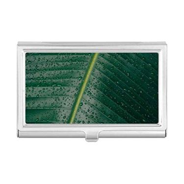 Imagem de Porta-cartões de visita com imagem de planta de banana, estilo natureza, porta-cartões
