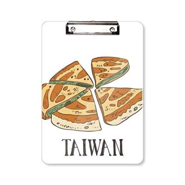 Imagem de Prancheta de viagem Food Pizza Taiwan pasta de escrita placa de apoio A4