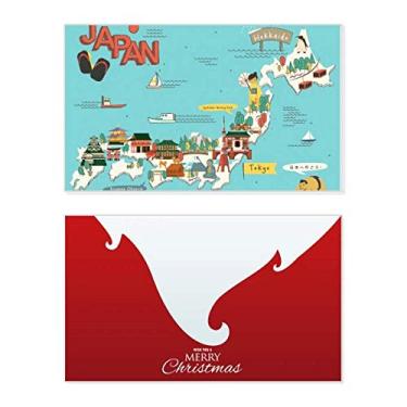 Imagem de Mapa tradicional japonês, feriado, feriado, cartão de felicitações, mensagem de Natal