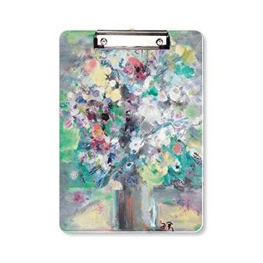 Imagem de Prancheta de prancheta de flores com pintura a óleo primavera A4