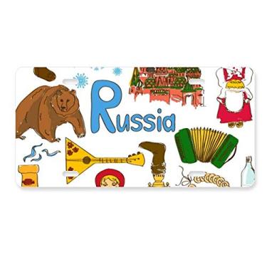 Imagem de DIYthinker Placa de licença com bandeira nacional da Rússia Landscap para decoração de carro, acessório de aço inoxidável