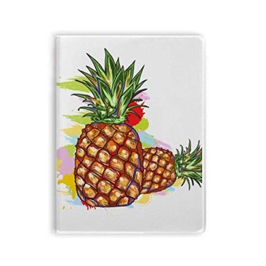 Imagem de Caderno de desenho de frutas para casais PineFruits capa de goma Diário capa macia