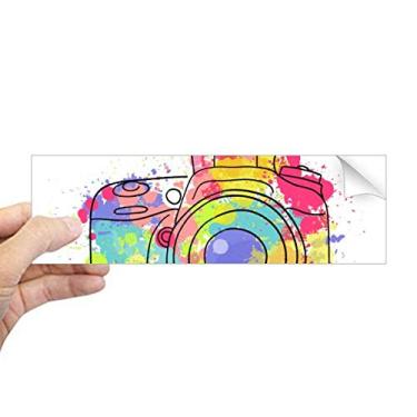 Imagem de DIYthinker Adesivo retangular de para-choque com câmera colorida Graffiti Street Culture