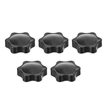 Imagem de Puxador de fixação uxcell, puxadores de parafuso, pegadores de mão, botão de estrela, M8 × 9 mm, rosca fêmea, 5 peças