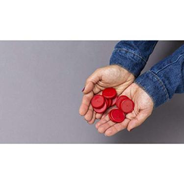 Imagem de Discos Para Caderno Inteligente, Grande, 31 mm, Vermelho, Com 12 Unidades