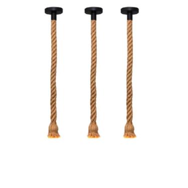 Imagem de 3 Cordas Pendente Sisal Retro Rústico Vintage 1,80M Nó Laço