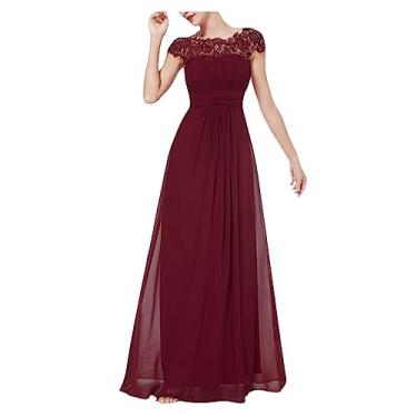 Imagem de Mulheres Vestidos De Renda Dama De Honra Vestido Mãe Do Noivo Vestido De Noite Formal Longa