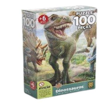 Quebra cabeça Dinossauros - 100 peças