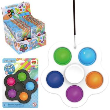 Imagem de Pop It Spinner Fidget Brinquedo Anti Stress Sensorial Preto - Dm Toys