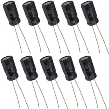 Imagem de Capacitor Eletrolítico 100uF 35V - Kit 10 Peças