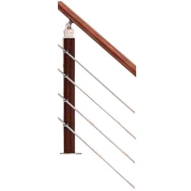 Imagem de Corrimãos simples para etapas externas, corrimão de liga de alumínio para escada, corrimão interno de metal de alta resistência para uso doméstico