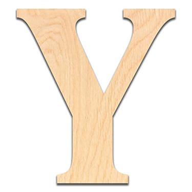 Imagem de Letra de madeira Y – 15 cm de altura x 14 cm de largura x 0,6 cm de espessura – Corte de compensado de bétula e pronto para pintura ou decoração. Para decoração de casa, placas de escritório ou decorações de festa.
