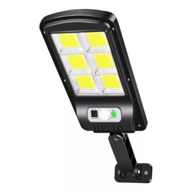 Imagem de Luminária Solar LED com Sensor de Presença e Poste de Parede - Autonomia de até 12h, À Prova D'água, Iluminação Forte para Áreas Externas