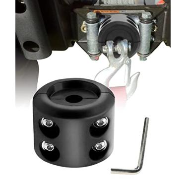 Imagem de ESEWALAS Rolha de guincho de borracha, rolha de gancho de cabo de guincho, protetor de linha de corda de borracha, gancho de cabo de guincho rolha de borracha com parafusos e porcas de aço inoxidável, rolha de gancho de borracha para corda de guincho sintética ATV UTV