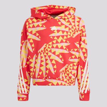 Imagem de Moletom Adidas G Farm Hoodie Juvenil Vermelho Amarelo e Branco-Unissex