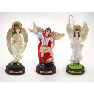 Imagem de Kit Imagem Arcanjos Gabriel Miguel Rafael Resina 15 Cm