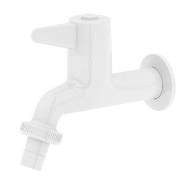 Imagem de JAPI 1153IHB Torneira para Tanque, Parede Abs, Branca, 1/4 Volta Ihb