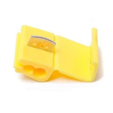 Imagem de 100Pçs Conector Derivação Emenda Cabos Fios Amarelo 4 A 6Mm