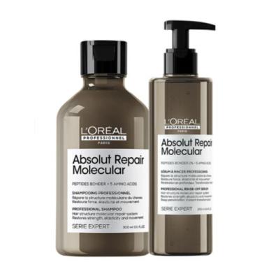 Imagem de Kit Loréal Absolut Repair Molecular Shampoo 300ml+ Sérum - L'oreal Pro