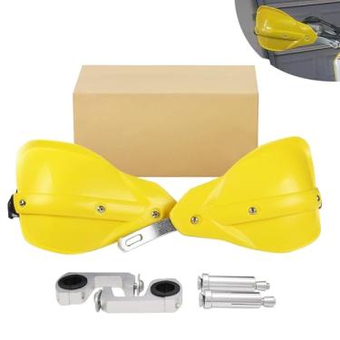 Imagem de JFG RACING Escova de motocross amarela universal 22 mm e 28 mm protetores de mão para RMZ250 RMZ450 DRZ400 DRZ400S DRZ400SM Fat Bar Motocicleta Dirt Bike