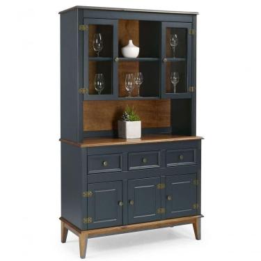 Imagem de Arca E Oratório 5 Portas E 3 Gavetas - Madeira Maciça Azul Petróleo