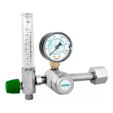 Imagem de Valvula Redutora Pressão C Fluxomometro P/cilindros Oxigênio