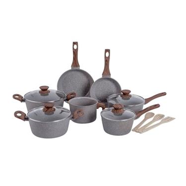 Imagem de Mimo Style, Jogo de Panelas Cerâmica 10 Peças Indução Style Cook Grafite Bambu