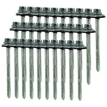 Imagem de Kit 30 Parafuso Para Telha Com Arruelas 5/16``X150 Mm