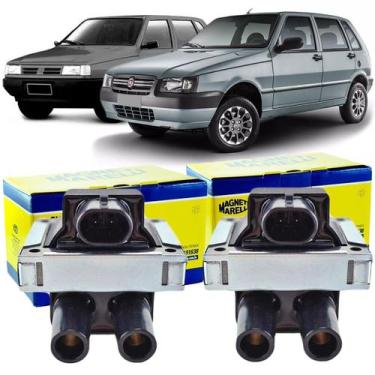 Imagem de Par Bobina Ignição Uno 1.0 8v Ano 1995 1996 Marelli Original - Magneti