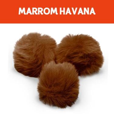 Imagem de Pompom - Pelúcia 70 Mm - 30 Unidades - Marrom Havana - Nº: 290 - Nybc