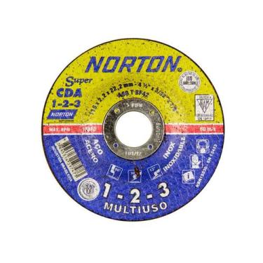 Imagem de Disco Corte Inox 4.1/2x3/32x7/8 C/depressão Cda123 - Norton