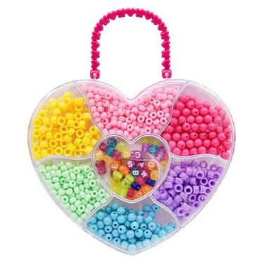 Imagem de Kit Miçangas para Bijuterias KIT Pocket Alcinha Coraçao DM TOYS DMT653