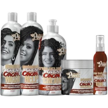 Imagem de Kit Soul Power Coco E Cacau Linha Completa 5 Produtos Tratamento Capil