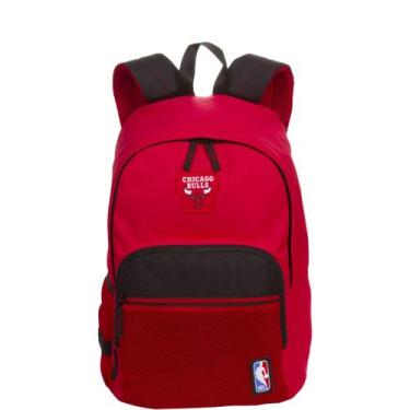 Imagem de Mochila Costas Chicago Bulls NBA Legends Escolar Juvenil, Vermelho