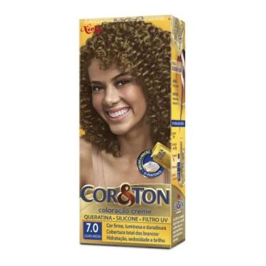 Imagem de Tintura Creme Cor & Ton Louro Médio 7.0 - Cor e Ton